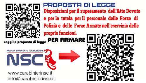 Avviso raccolta firme per progetto di legge di iniziativa popolare