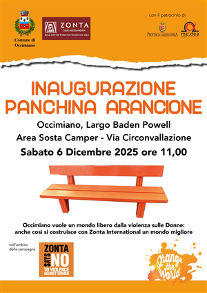 Inaugurazione panchina arancione