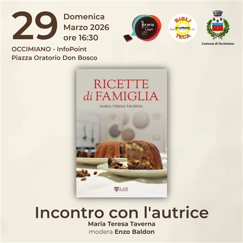 Incontro con l'autrice - Maria Teresa Taverna presenta "Ricette di famiglia"